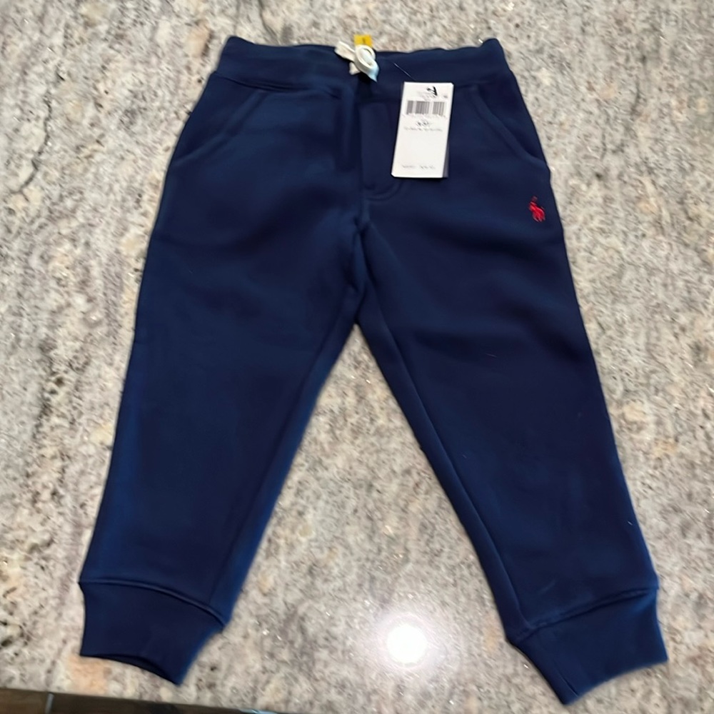 NWT Polo Ralph Lauren boys 3T navy sweatpants